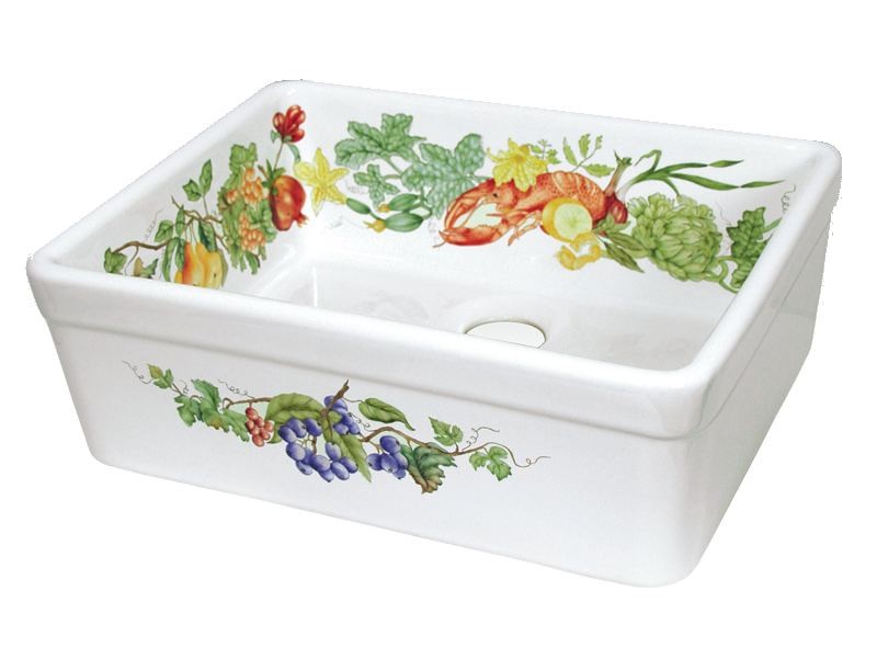 Fireclay Kitchen Sink 26" x 18" with Gourmet Design