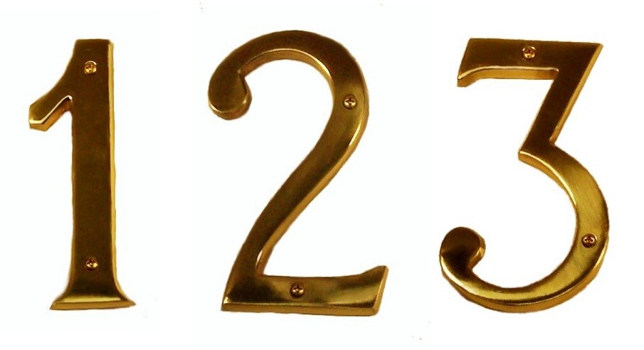 Brass Accents Traditional 6" Raised Numeral