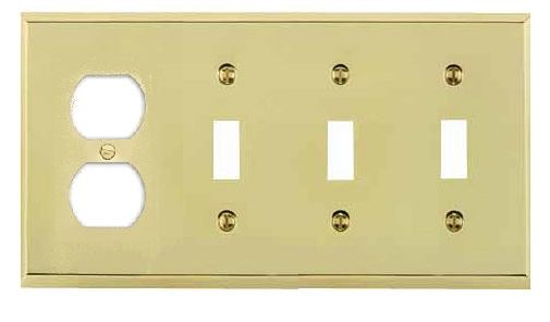 Baldwin Triple Toggle/Outlet Combo - 4773