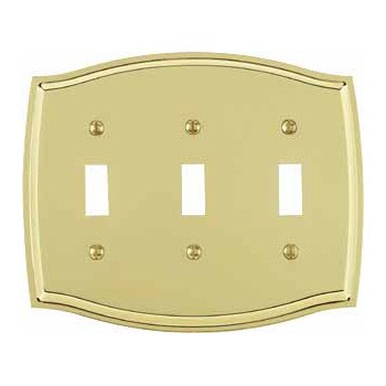 Baldwin Triple Toggle Switchplate - 4780
