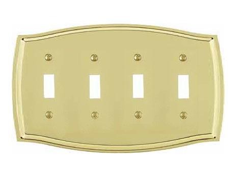 Baldwin Quad Toggle Switchplate - 4782