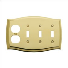 Baldwin Triple Toggle/Outlet Combo - 4783