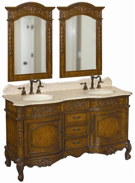 Belle Foret Double Basin Vanity w/Sinks 60" - 33428R