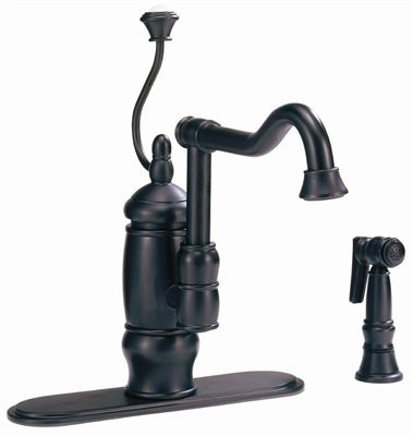 Belle Foret Spiral Handle Kitchen Faucet w/Spray - N146 03