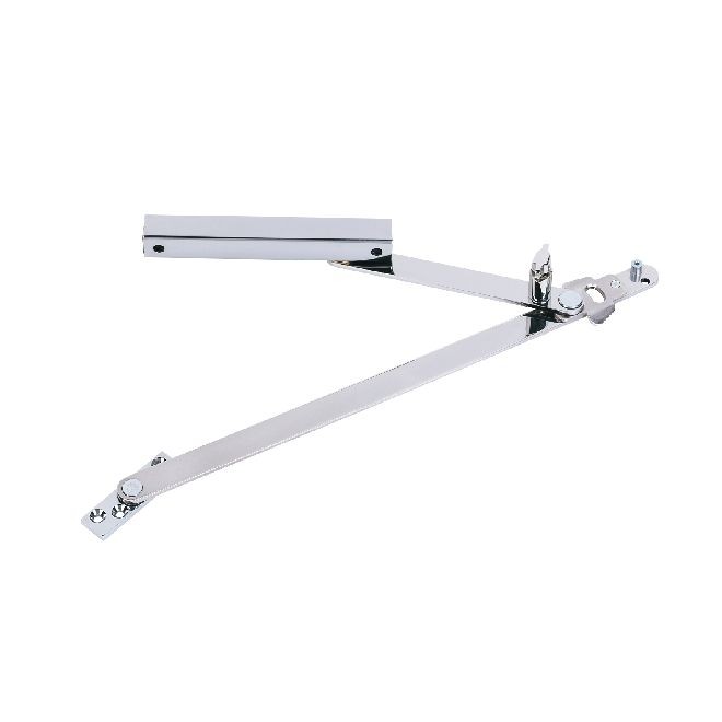Glynn-Johnson 813H-652 Size 3 Short Body Heavy Duty Hold Open Surface Overhead Door Holder - Chrome Like Coating