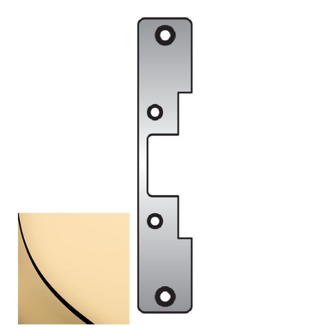 HES 503605 503 Faceplate for 5000 Strike - Bright Brass