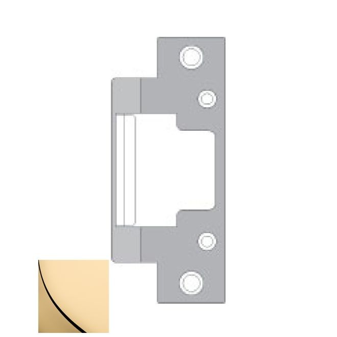 HES 801E605 Faceplate for 8000 Strike - Bright Brass