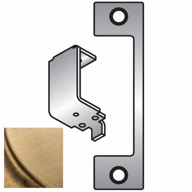 HES H606 H Faceplate for 1006 Strike - Satin Brass