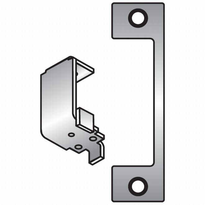 HES HT629 HT Faceplate for 1006 Strike - Bright Stainless Steel