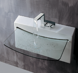 Lacava Block Crystal 27 1/2" Glass Washbasin