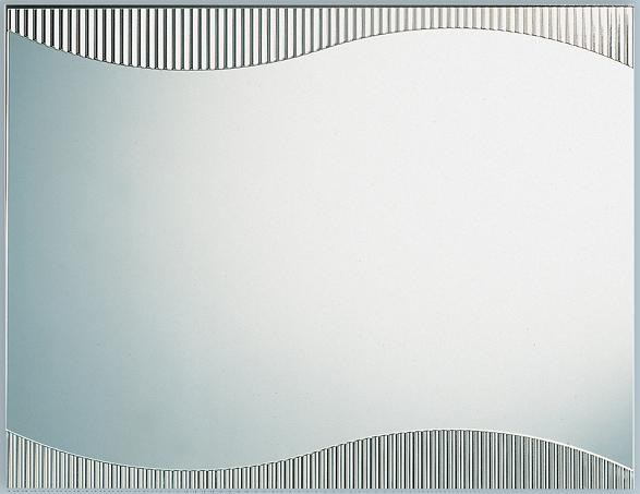 Lacava Mirror Stamped Glass Wave Motif Mirror - 6517