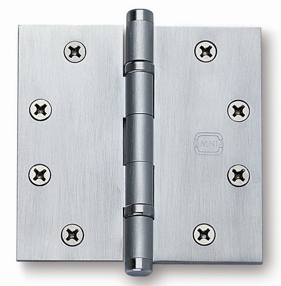 Omnia Solid Brass 4 1/2" Ball Bearing Hinge - 985BB/45
