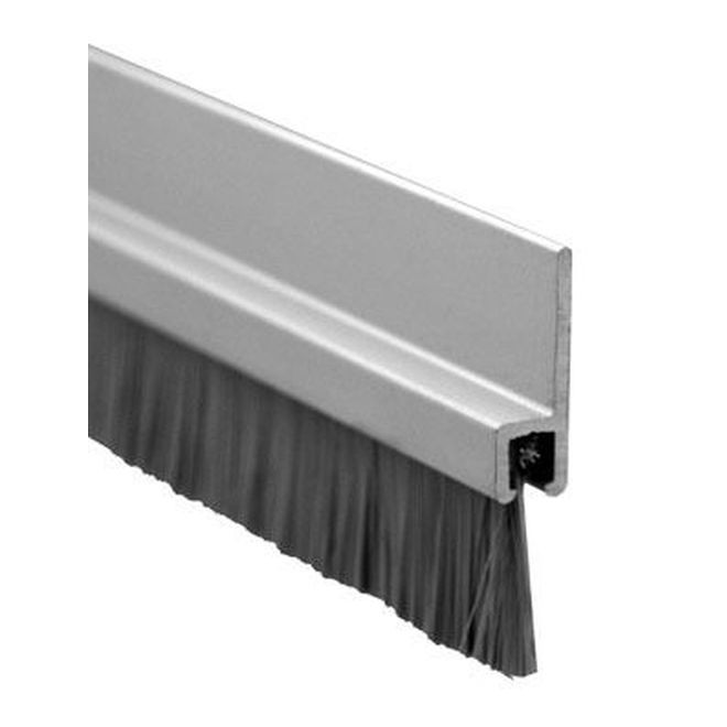 Pemko 18061CNB 36" 180 Degree Aluminum Retainer Weatherstrip with 5/8" Nylon Brush Clear Aluminum