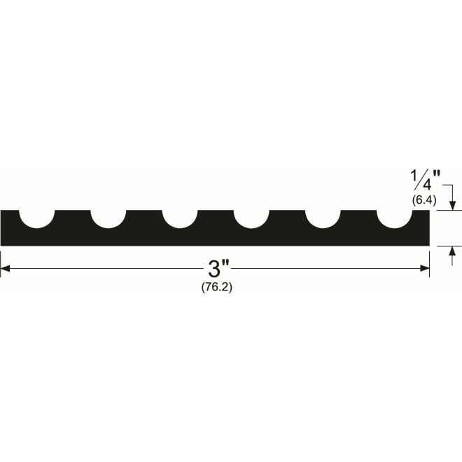 Pemko 191A 72" Floor Plate with Safety Tread Mill Aluminum