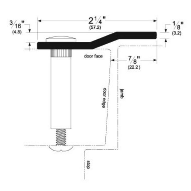 Pemko 3572SP 80" Offset Security Bar Galvanized Steel