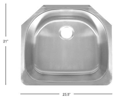 Deltana Solid Stainless Steel Undermount Sink