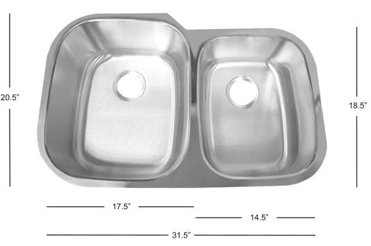 Deltana Solid Stainless Steel Undermount Sink