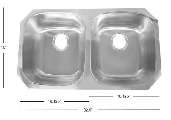 Deltana Solid Stainless Steel Double Sink