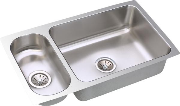 Elkay Gourmet Lustertone Double Bowl Undermount Sink - ELUH3219