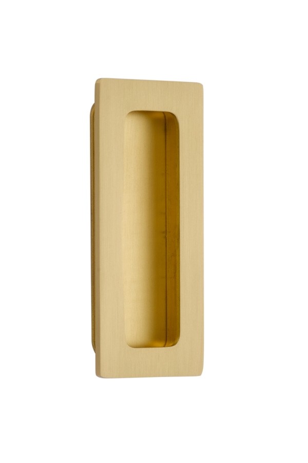 Emtek 220304 recessed Modern Rectangular Brass 4" Flush Pull