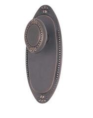 Emtek Oval Beaded Style Sideplate Lockset 7" - 8105