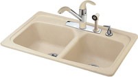 Franke 22 x 33 Double Bowl Granite Kitchen Sink