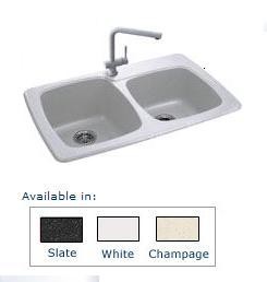 Franke 22 x 33 Double Bowl Granite Kitchen Sink