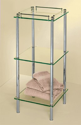 Gatco Premier 3-Tier Square Glass Stand