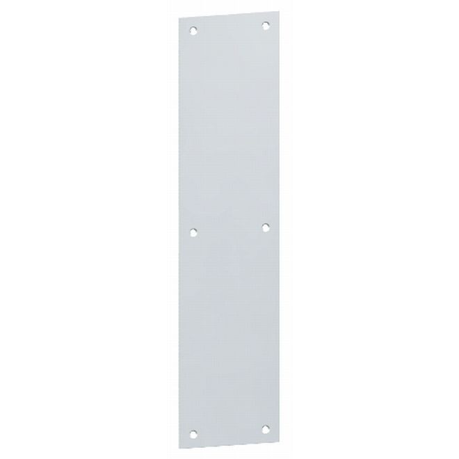 Hager 100T41626 4" x 16" Push Plate with Square Corners, # 131710 - Bright Chrome