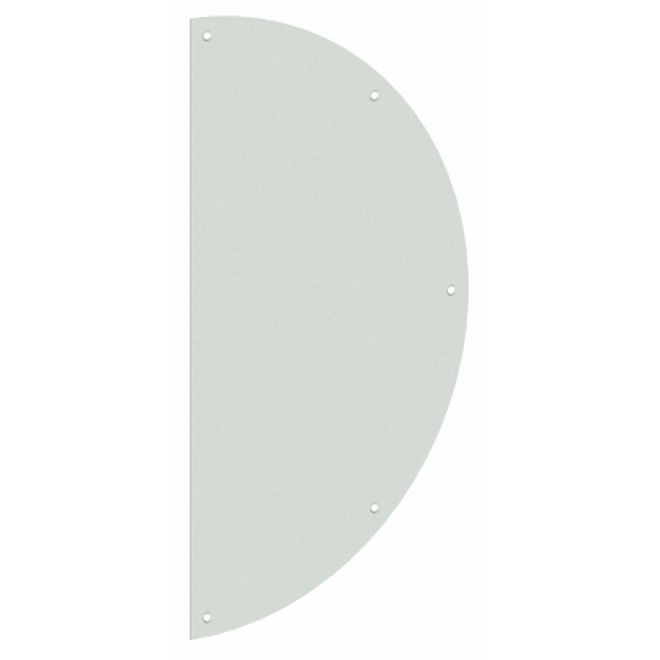 Hager 110S81626 8" x 16" Half Circle Push Plate, # 018083 - Bright Chrome