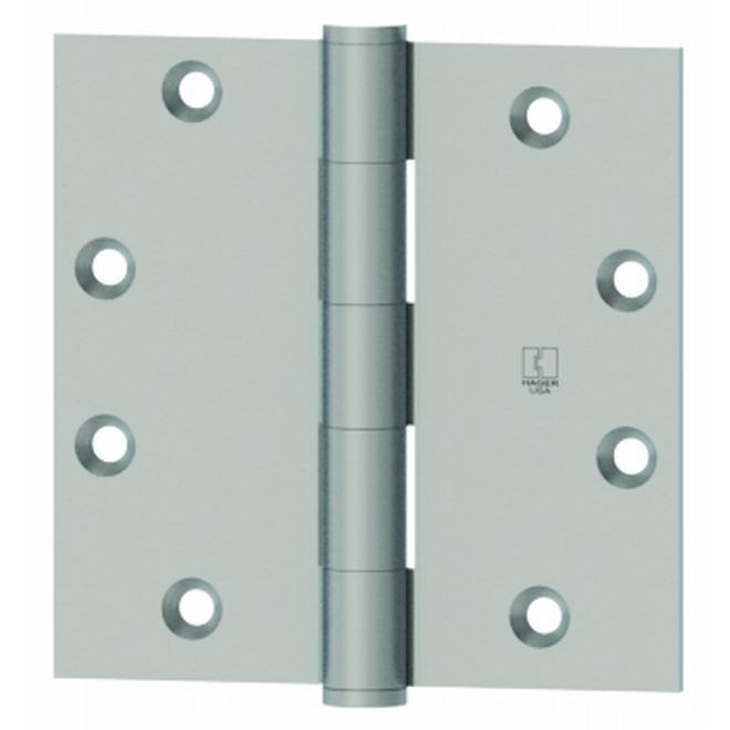 Hager 119141210D 4-1/2" x 4-1/2" Full Mortise Five Knuckle Standard Weight Plain Bearing Hinge, # 043007 - Black Nickel