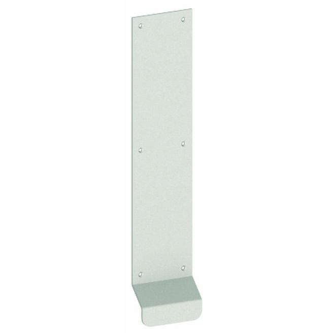Hager 120L4 3-1/2" x 16" Push Plate with Lip Pull, # 054479 - Satin Brass