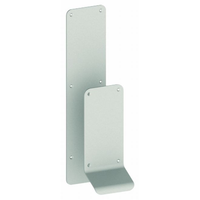Hager 122L32D Beveled Security Push and Pull Plate Set, # 088047 - Satin Stainless Steel