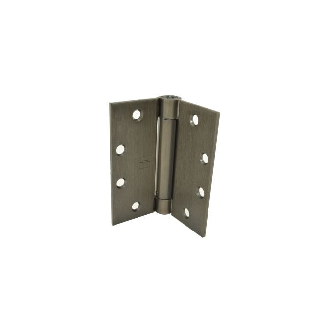Hager 125041210B 4-1/2" x 4-1/2" Full Mortise Single Acting Square Corner Spring Hinge, # 008025 - Oil Rubbed Bronze