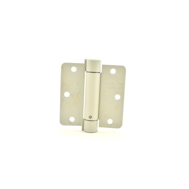 Hager 1251312P 3-1/2" x 3-1/2" Full Mortise Single Acting 1/4" Radius Corner Spring Hinge, # 037464 - Prime Coat