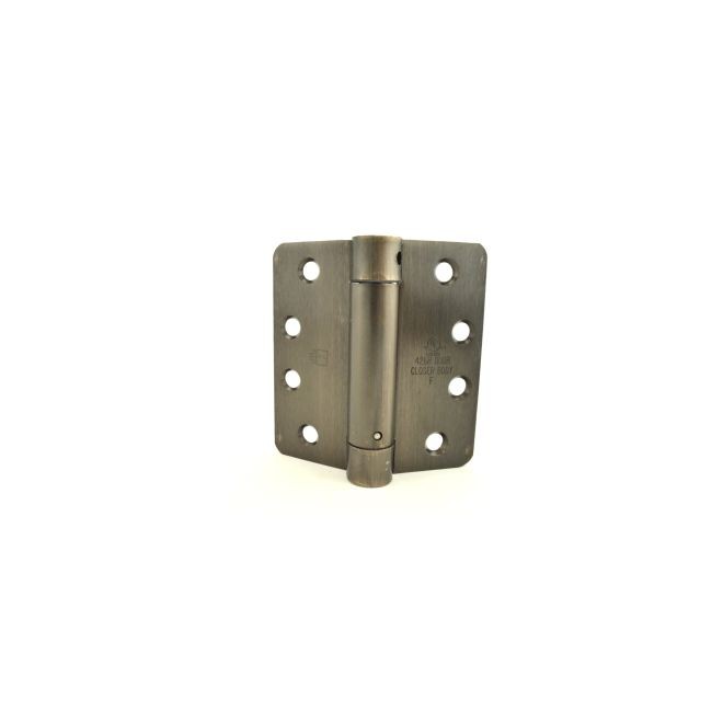 Hager 1251410B 4" x 4" Full Mortise Single Acting 1/4" Radius Corner Spring Hinge, # 029184 - Oil Rubbed Bronze