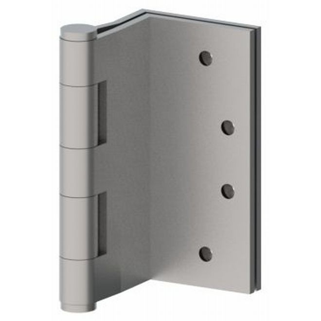 Hager 126031226D 3-1/2" x 3-1/2" Full Mortise Plain Bearing Five Knuckle Standard Weight Swing Clear Hinge, # 008129 - Satin Chrome
