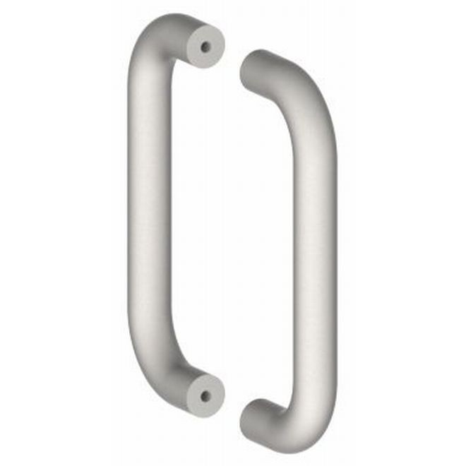 Hager 13E26 3/4" Round, 6" Length Wrought Door Push and Pull Set, # 063688 - Bright Chrome