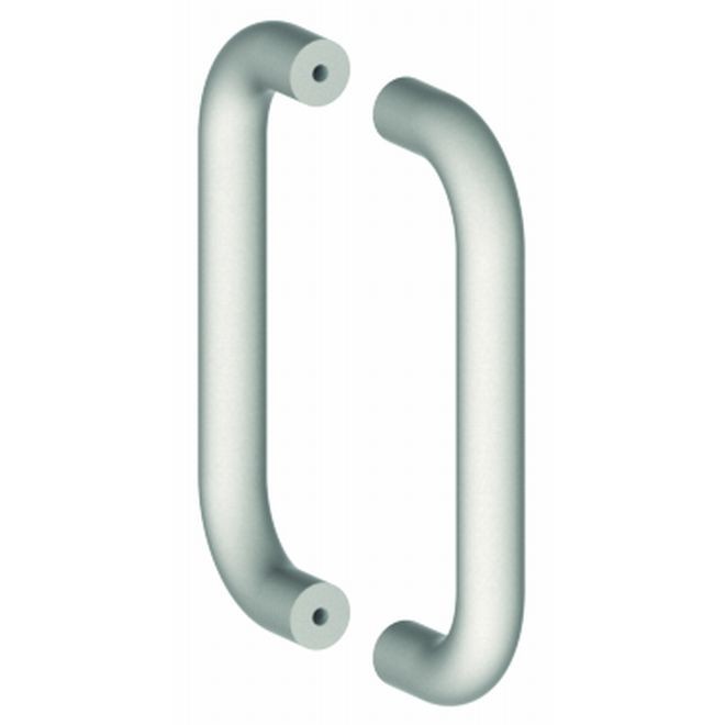 Hager 13J3 3/4" Round, 10" Length Wrought Door Push and Pull Set, # 067010 - Bright Brass