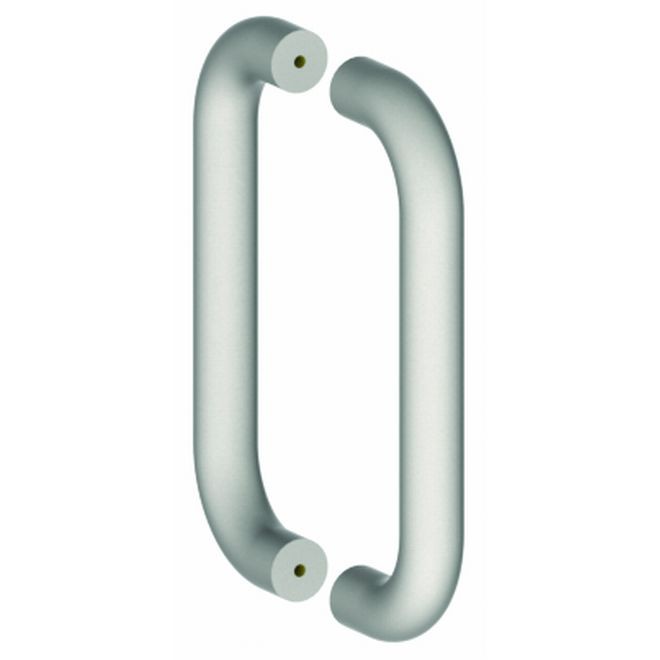 Hager 14G26 1" Round 8" Length Wrought Door Push and Pull Set, # 029353 - Bright Chrome