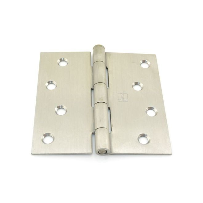 Hager 1541432DEA 4" x 4" Solid Stainless Steel Residential Hinge, # 030153 - Satin Stainless Steel