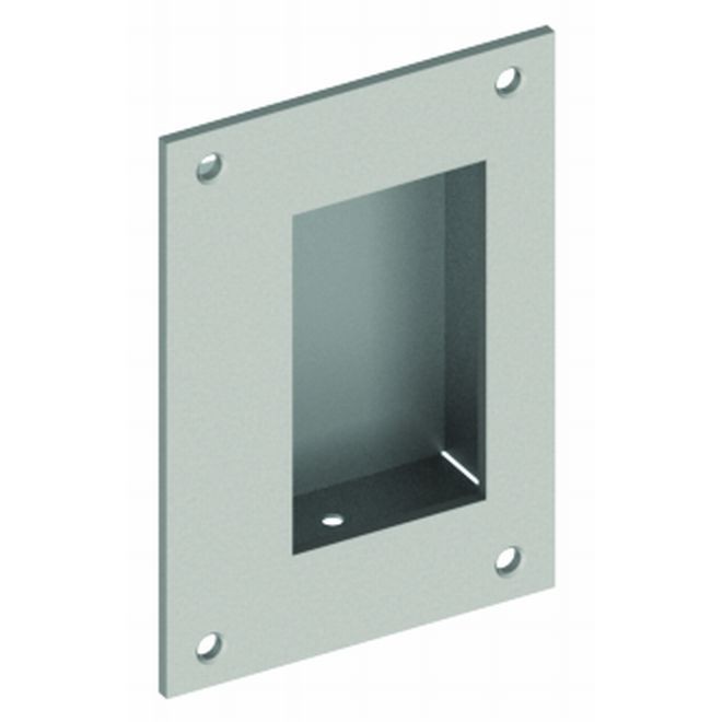 Hager 15C32D Flush Cup Pull with Surface Screws, # 026410 - Satin Stainless Steel