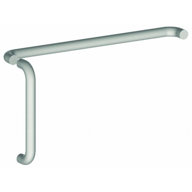 Hager 164D32D 1-1/4" Round 12" Center to Center Door Pull and Push Set with Type 7 and 1 Fasteners - Satin Stainless Steel
