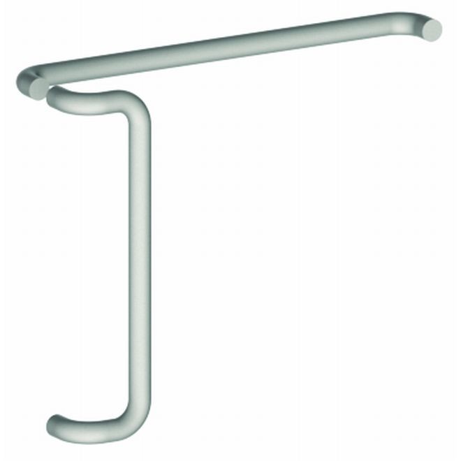 Hager 167D32 1-1/4" Round 18" Center to Center Offset Door Pull and Push Set with Type 7 and 1 Fasteners - Bright Stainless Steel