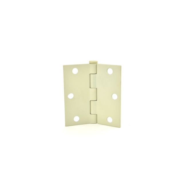 Hager 17413PEA 3" x 3" Steel Square Corner Full Mortise Plain Bearing Residential Hinge, # 029648 - Prime Coat
