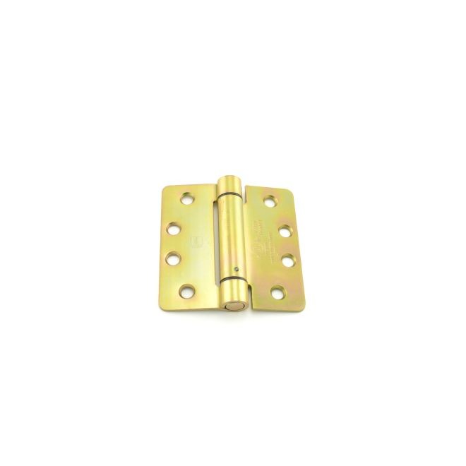 Hager 174442D 4" x 4" Steel 1/4" Radius Corner Full Mortise Ball Bearing Residential Hinge, # 118598 - Zinc