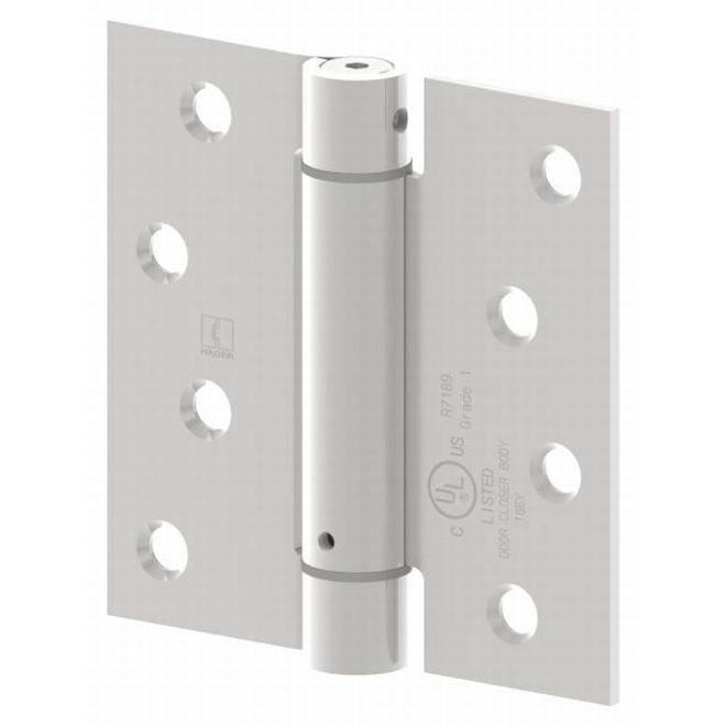 Hager 17503121D 3-1/2" x 3-1/2" Steel Square Corner Full Mortise Residential Spring Hinge, # 169917 - Dull Black