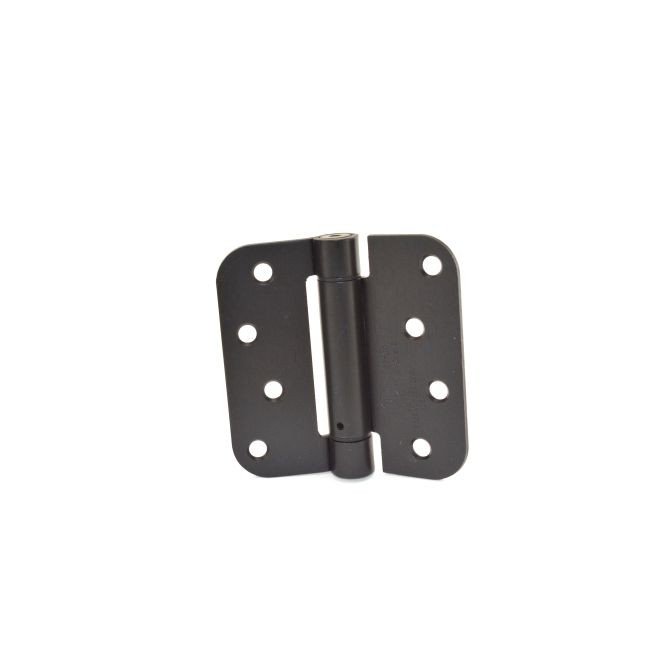 Hager 1752410R 4" x 4" 5/8" Radius Corner Steel Full Mortise Residential Spring Hinge, # 118731 Matte - Antique Bronze