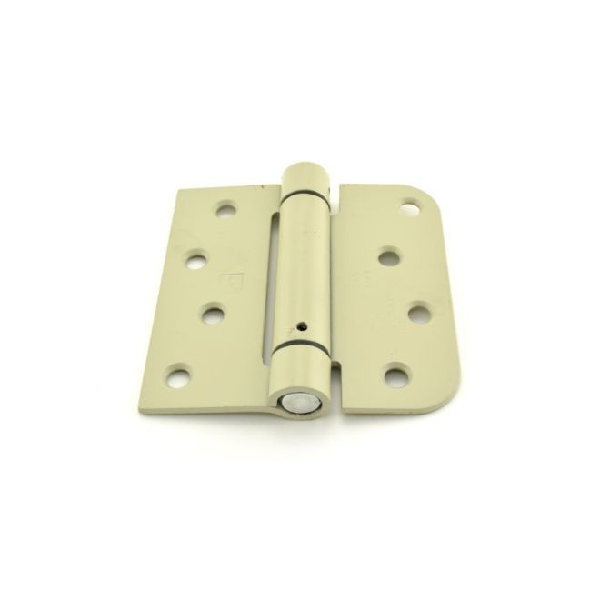 Hager 17544P 4" x 4" Square by 5/8" Radius Corner Steel Full Mortise Residential Spring Hinge, # 118783 - Prime Coat