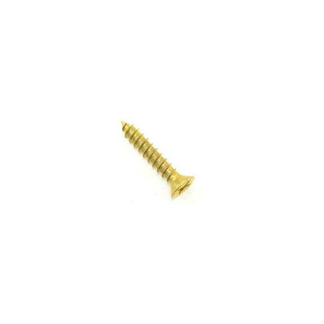 Hager 181059524 Box of 100, 1-1/4" Size 12 Wood Screws, # 090783 - Satin Brass